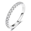 IMOLOVE Lab Grown Diamond Wedding Bands, 0.3-0.42 Carat, Eternity Rings in 18K White Gold & Sterling Silver Size 4-11