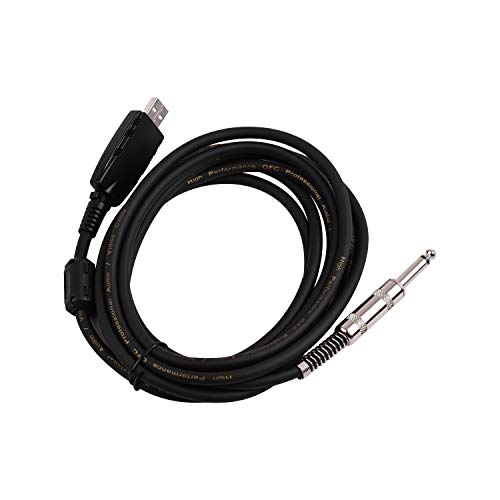 lvifloae RockSmith Real Tone Cable USB Type a Male to 6.35mm Mono Electric Guitar Cord Professional Guitar to Computer USB Compatible with Os X 10.9 or Higher Operating Systems