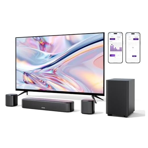 ULTIMEA Barra de som 5.1 canais com sistema de som surround virtual para home theater, barra de som de controle de aplicativo para TV com alto-falantes surround, potência máxima de 250 W, Aura A30