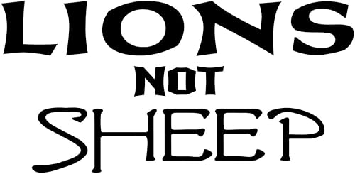 Calcomanía Lions Not Sheep de Check Custom Design - Varios colores y tamaños