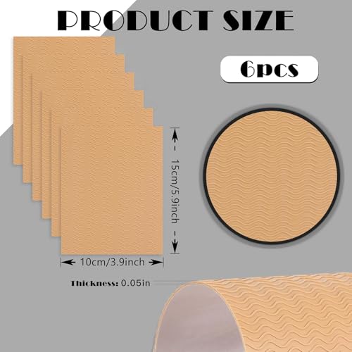 Image of 6 Pcs Shoe Sole Protector - Self-Adhesive Anti-Slip Grips for High Heels & Boots & Dress Shoes, Non-Slip Shoe Bottom Pads for Women (6 x 4 Inches, Yellow)