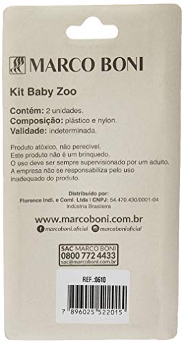 Kit Baby Zoo Pente e Escova Macaco, 0610, Marco Boni, Amarelo, 2 Itens