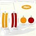 CIATBYYJ 20 Pcs Safety Reflectors for Golf Cart Decals, Carbon Fiber Anti-Collision Car Reflective Stickers for Car Side Bumper Fenders Truck Wheel Well Arch (Orange & Red)