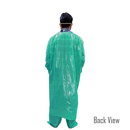 Image of Veera Personal Protection Disposable PPE Kit Coverall Suit with Face Shield - Green, Pack of 10