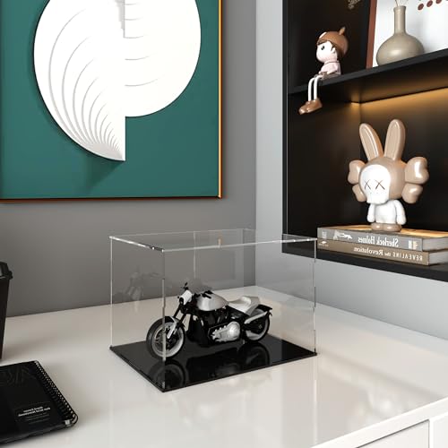 Image of Acrylic Display Case for 1:24 Model Cars, Versatile Clear Acrylic Display Box with Black Base for Diecast Cars