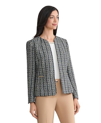 Kasper Women's Boucle Tweed Cardigan Jacket2