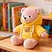 Toyvian 2pcs Small Plush Bear Doll Costume Stuffed Animal Outfit Girl Boy Plush Doll Hooded Sweater Clothes Cute Stuffed Animal Outfit Clothing for 6-8 Inch Bears