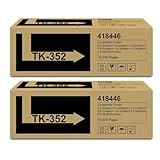 Junnchee TK352 TK-352 Black Toner Cartridge 418446 Compatible with FS-3040MFP FS-3040MFP+ FS-3140MFP FS-3140MFP+ FS-3540MFP FS-3640MFP FS-3920DN Printer, 2-Pack