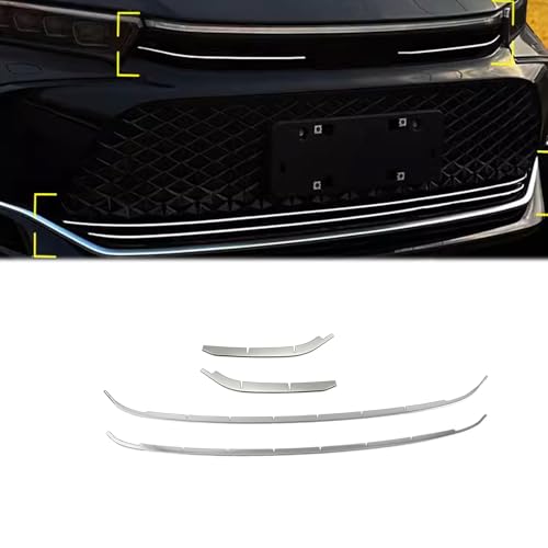 Hyorabynトヨタ新型 クラウン クロスオーバー 35系 Crown Crossover 35系16代目 2022.9〜現行に対応フロントグリル モール 傷防止バンパー ドレスアップフロントエンブレムガーニッシュ ステンレス製 4PC/セット