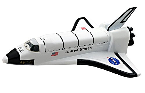 United States NASA Space Shuttle 7 Inch Die-cast Metal Toy with Pull Back Action Opening Top Communication Systems