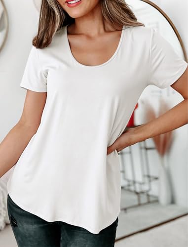 VICHYIE Summer Tops Women Short Sleeve Shirts Beach Vacation Outfits Plus Size Tshirts Casual Loose Clothes2