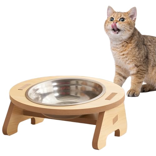 Ciotole Per Gatti Rialzate, Ciotola Per Gatti E Cani, Ciotola Gatto Ceramica Inclinata Di 15° Set Ciotola Per Acqua Con Tappetino Antiscivolo, Ciotola Acqua Gatto, Ciotole Per Cani Piccoli, Gattini