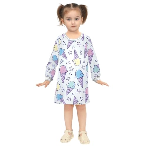 Toddler Girl Dresses Girls Long Sleeve Shirt Dress 2-8 Years4