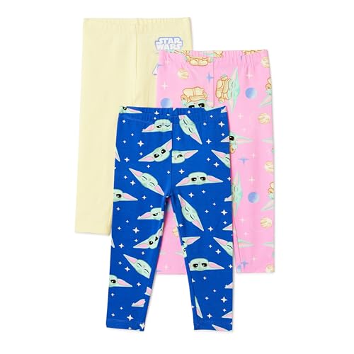 Image of Amazon Essentials Girls' Cotton Stretch Leggings, Multipacks