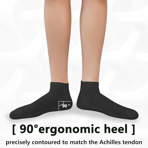 +MD 6 Pairs Ankle Socks for Women and Men, Bamboo Viscose Smell Control Cushioned Sole Casual Low Cut Socks2