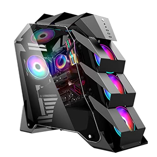 Image of SYGA Alien Gaming Water-Cooled Game case ATX Large Plate Tempered Glass Side-Through Desktop Computer case Conan Gray