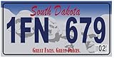 OPO 10 - USA Autokennzeichen - Metallreplik 30x15 cm: South Dakota (C11)