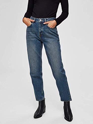 SELECTED FEMME SLFFRIDA HW Mom Mid Jeans Noos W