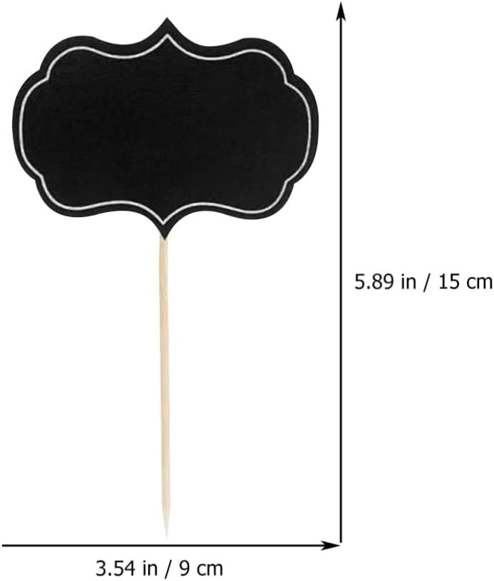 48pcs Writable Black Chalkboard Picks for Buffet Cheese Labels