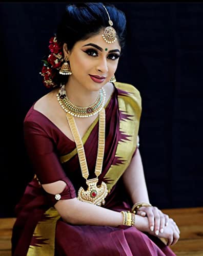 Image of Avantika Fashion Women's Kanjivaram Soft Silk Saree With Blouse Piece