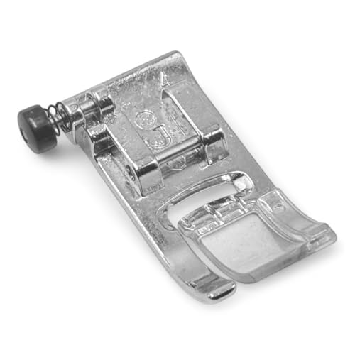 Image of ZENITH Zig Zag J Screw Pressure Foot Snap on Type for Automatic Electric Low Shank Sewing Machines Suitable for Usha Janome Brother Singer etc Steel Finish