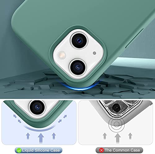 Image of MIDOS Back Cover Compatible with iPhone 14 Plus Case Liquid Silicone Full Protection Shock Proof Back Cover for iPhone 14 Plus (2022) 6.7 inch (Pine Green)
