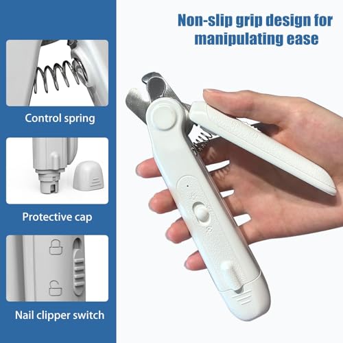PANDAAR Dog Nail Clippers & Dog Nail Grinder 2 in 1,Rechargeable Cat Nail Clippers with LED Light,Professional Dog Nail Trimmers for Small,Medium,Large Dogs,Low Noise Electric Dog Nail Grinder - Thumbnail 3