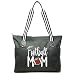 Brooke & Jess Designs Football Mom Gifts - Large Zippered Baseball Tote Bag with Pockets for Women, Moms, Mama - Perfect for Work, Mother's Day