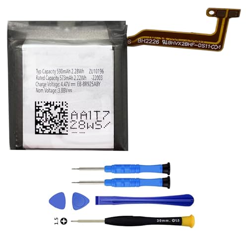 Vvuilsty EB-BR925ABY Batterie de rechange pour montre intelligente Samsung Galaxy Watch 5 Pro 45 mm SM-R920 SM-R925 avec kits d'outils de réparation 590 mAh