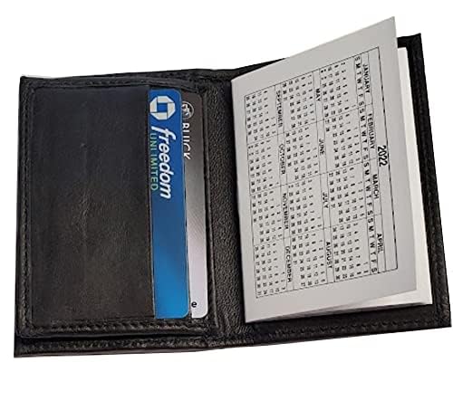 Leather Debit Credit Card Holder with Handcrafted Design and Register (Serenity Prayer)3