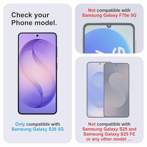Image of Military-Grade Gorilla Tempered Glass For Samsung Galaxy S26 (6.3 Inch) With Installation Kit | Edge to Edge Coverage | Black