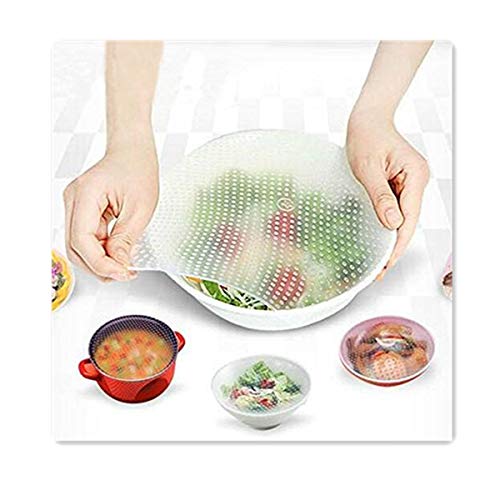 Jcspmall 4pcs Set Reusable Silicone Food Wraps