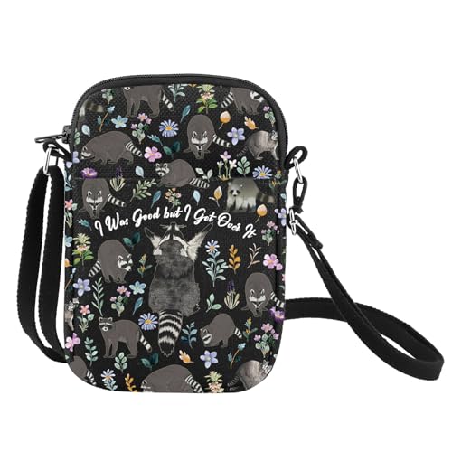 Sac à bandoulière raton laveur et pochette de protection pour téléphone portable