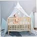 Gcroet Crib Canopy with Dome, Hanging Crib Net to Keep Baby in, Breathable Fine Mesh Tent for Infant Toddler Kids Bed (Without Stand)..