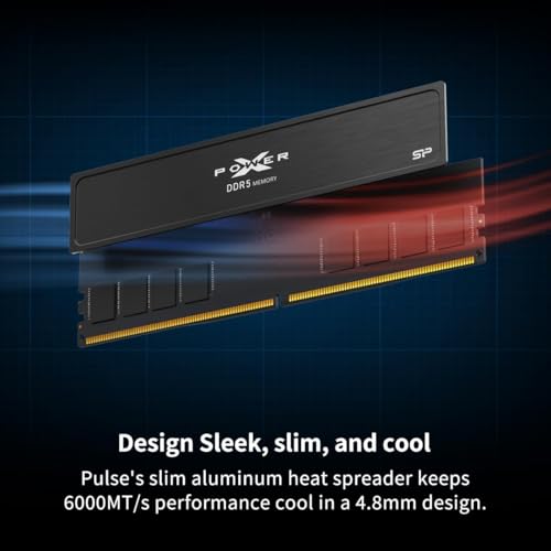 Image of SP Silicon Power XPOWER Pulse DDR5 16GB 6000MHz CL36 1.35V UDIMM Gaming Desktop Computer RAM Memory (SP016GXLWU60CFSJ)