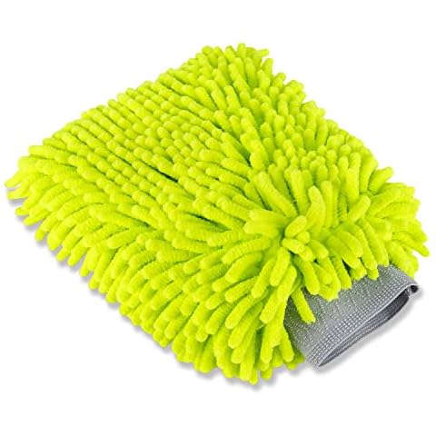 Voodoo Ride ® VR-1020 Premium Scratch-Free Microfiber Wash Mitt in Lime Green Cover