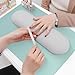 Foldable Nail Mat, Waterproof Manicure Pad 23.62x15.75 Inch | Perfect for Manicure at Home or Salon | Easy to Clean, Portable Design (Pink+Blue)