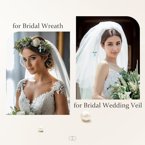 Image of SANDOO Something Blue for Bride On Wedding Day - Something Blue Gift for Bride,Angel Wing Bridal Bouquet Charm from Mom Dad Grandma Sister Friends Bff