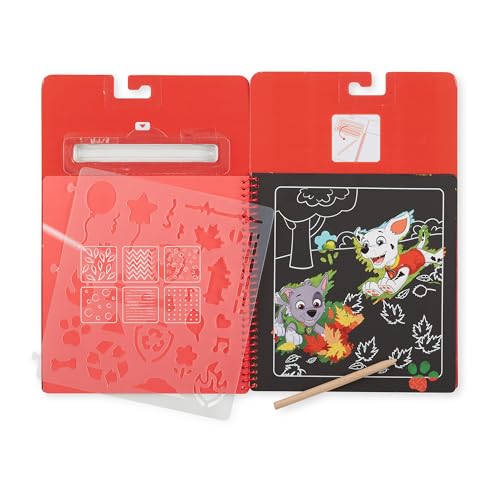 Miniatura 2 de Melissa Doug Paw Patrol Bloc Scratch Art Marshall, Patrulla Canina Papel De Rascar, Juego Creativo, Actividades De Viaje Regalo Para Niños De 5 Años