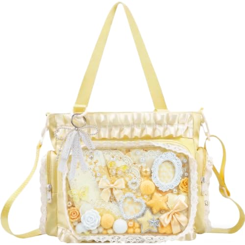Ita Bag Pin Display Bag with Insert - Kawaii Y2K Lace Ruffle Crossbody Bags