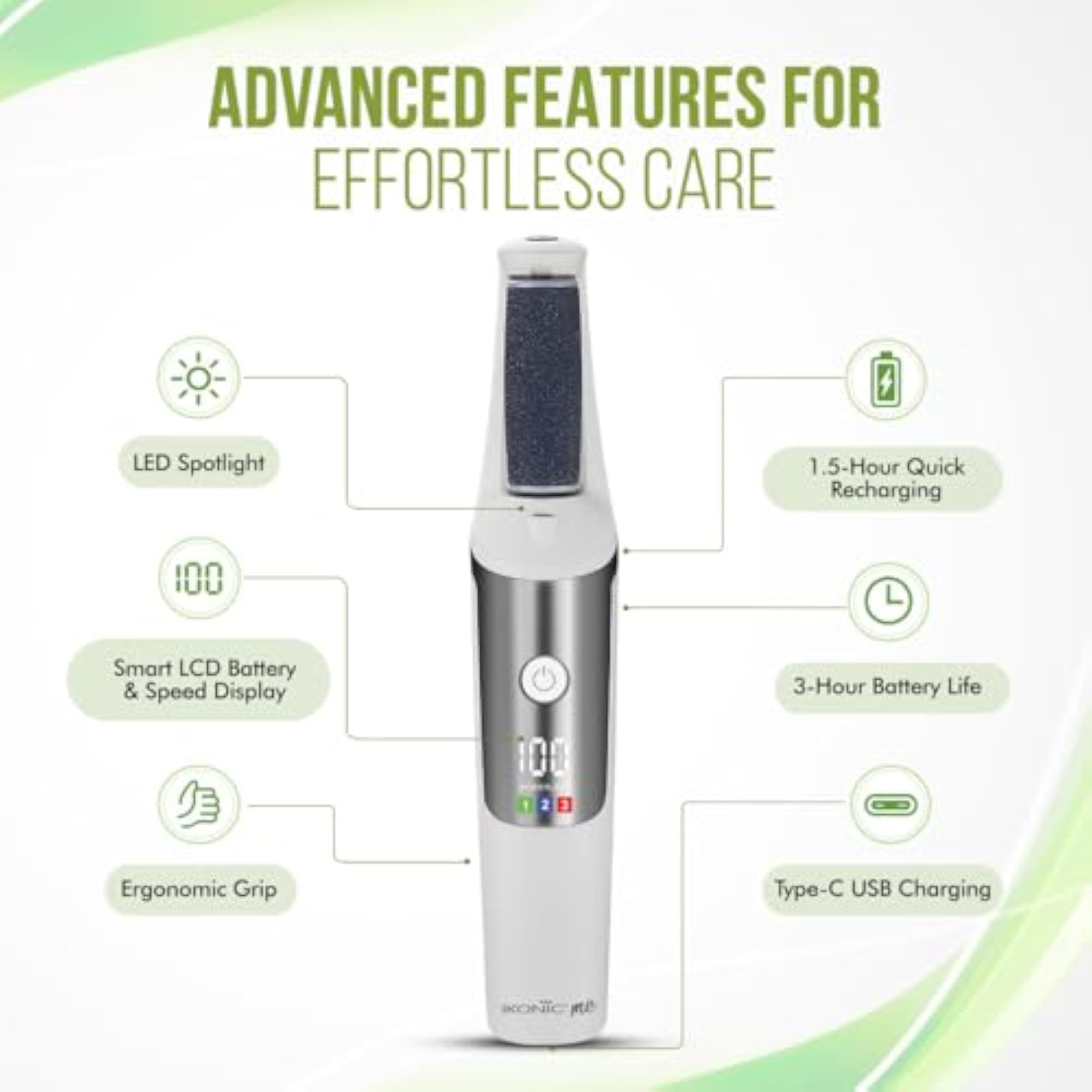 PediExpress Electric Foot File, Adjustable Speed Settings