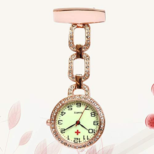Relógio de Bolso de Silicone Relógio de strass retro de 1 peça Relógio de bolso pendurado portátil R