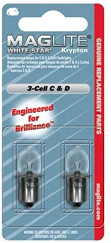 MAG-LITE LOT DE 2 AMPOULES KRYPTON POUR 3C/3D-CELL MAG-LITE LWSA301