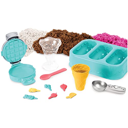 Kinetic Sand Scents, Ice Cream Treats Playset With 3 Colors Of All-Natural Scented Play Sand And 6 Serving Tools, Sensory Toys For Kids Ages 3 And Up #TOP2