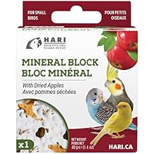 Hari Mineral Block for Birds with Dried Apples, Calcium Supplement Bird Treat