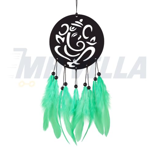 Image of Dream Catcher Car Hanging Handmade Hanging Wall Hangings, Home Decor Garden, Car, Outdoor, Bedroom Pack of 1 (BLU GANESH-01)