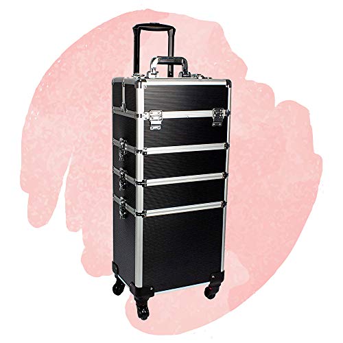 Preisvergleich Produktbild Beauty Trolley Cassandra Aluminium Schwarz