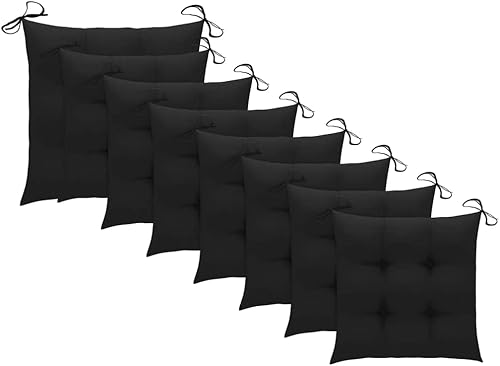 Miniatura 7 de Folding Patio Chairs with Cushions 8 pcs Solid Teak Wood Dinning Room Lawn Sillas para Comedor Dining Table Chairs for Picnic Terrace Study Beach