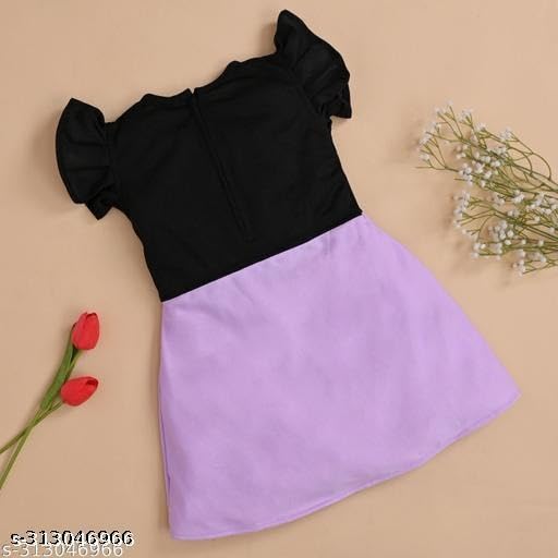 Image of Kids Girls Cotton Blend Purple Black Meow Printed Dress KQY dress01 2-3y,Purple