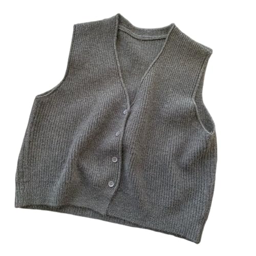 Image of Beralst Women's Button Front V Neck Sleeveless Knit Sweater Vest
